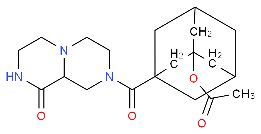 3-[(9-oxooctahydro-2H-pyrazino[1,2-a]pyrazin-2-yl)carbonyl]-1-adamantyl acetate_Molecular_structure_CAS_)