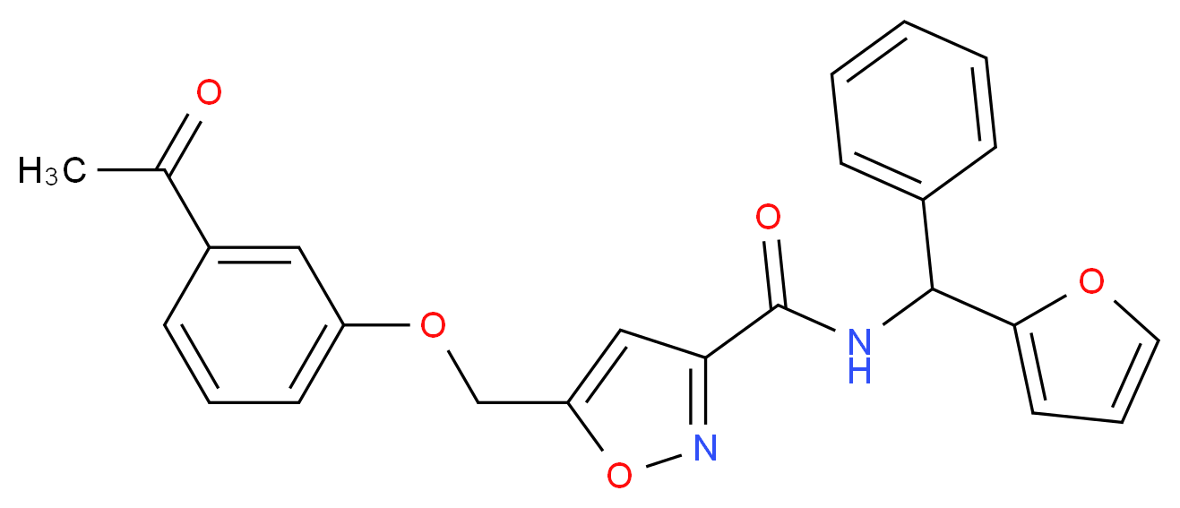 5-[(3-acetylphenoxy)methyl]-N-[2-furyl(phenyl)methyl]-3-isoxazolecarboxamide_Molecular_structure_CAS_)