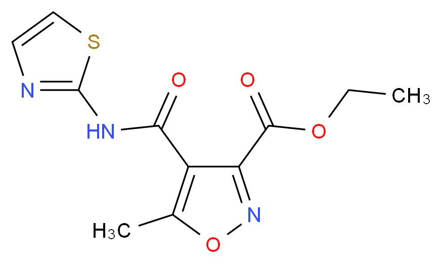 Ethyl 5-methyl-4-[(1,3-thiazol-2-ylamino)carbonyl] -3-isoxazolecarboxylate_Molecular_structure_CAS_)