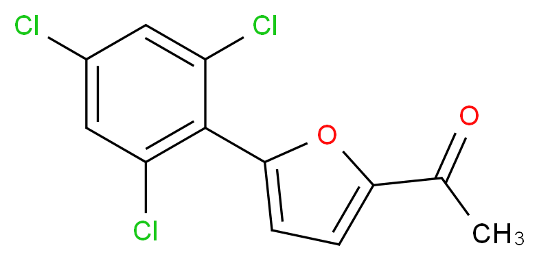 1-[5-(2,4,6-trichlorophenyl)-2-furyl]ethan-1-one_Molecular_structure_CAS_671192-08-8)