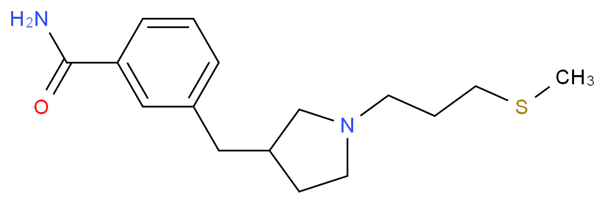 3-({1-[3-(methylthio)propyl]-3-pyrrolidinyl}methyl)benzamide_Molecular_structure_CAS_)