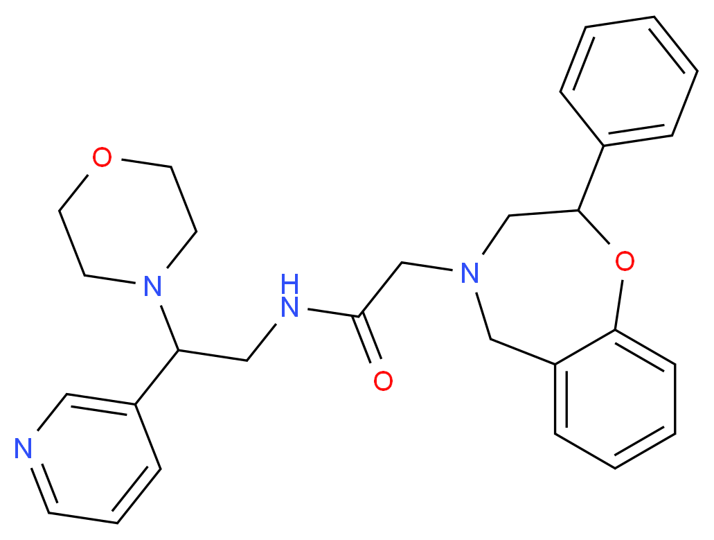 N-[2-(4-morpholinyl)-2-(3-pyridinyl)ethyl]-2-(2-phenyl-2,3-dihydro-1,4-benzoxazepin-4(5H)-yl)acetamide_Molecular_structure_CAS_)
