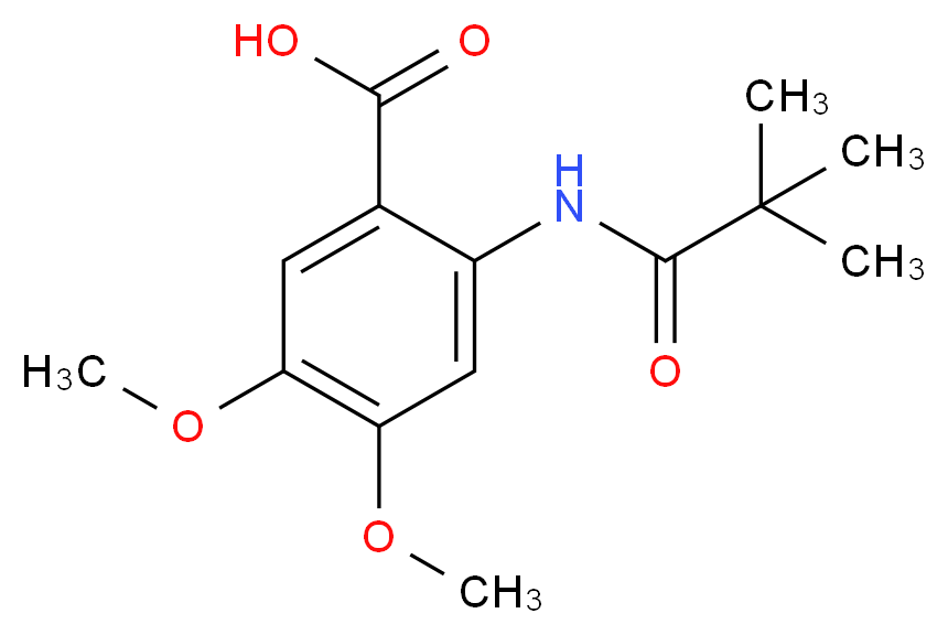 2-[(2,2-dimethylpropanoyl)amino]-4,5-dimethoxybenzoic acid_Molecular_structure_CAS_)