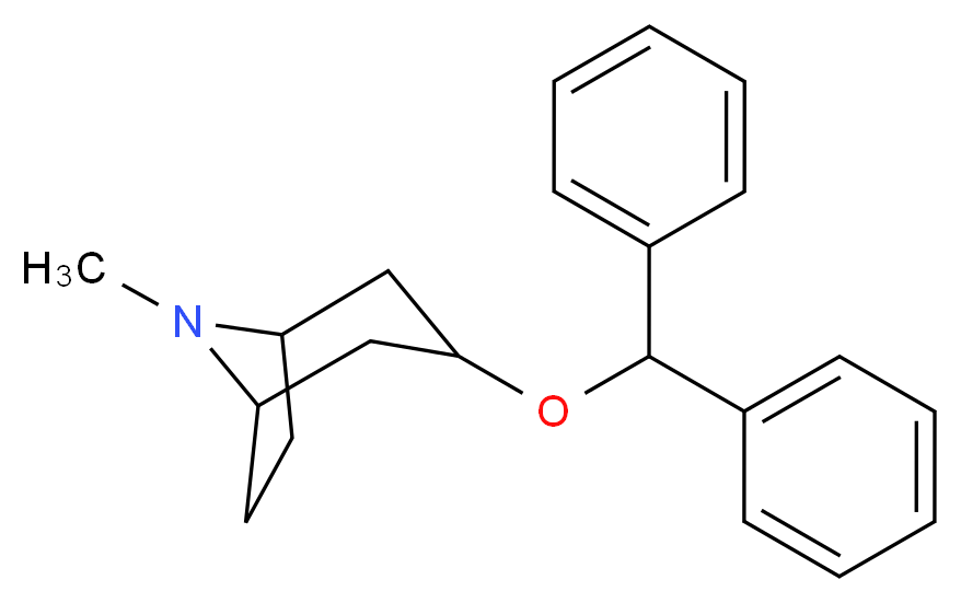 3-(diphenylmethoxy)-8-methyl-8-azabicyclo[3.2.1]octane_Molecular_structure_CAS_)