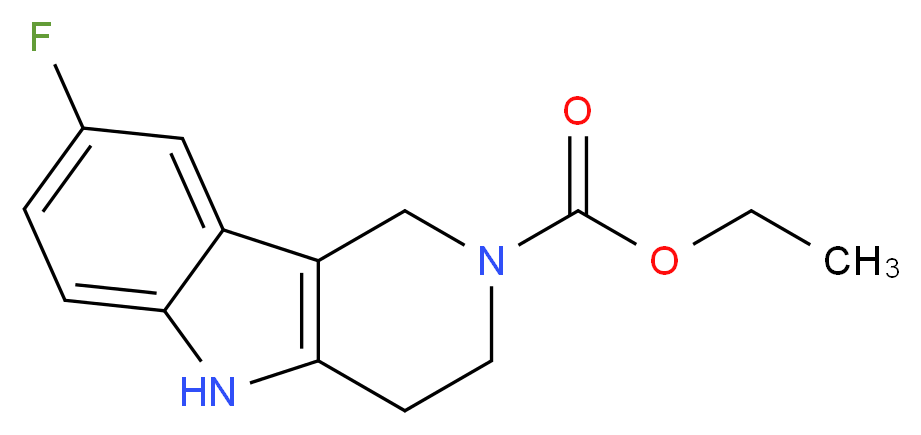 Ethyl 8-fluoro-1,3,4,5-tetrahydro-2H-pyrido[4,3-b]indole-2-carboxylate 95%_Molecular_structure_CAS_)