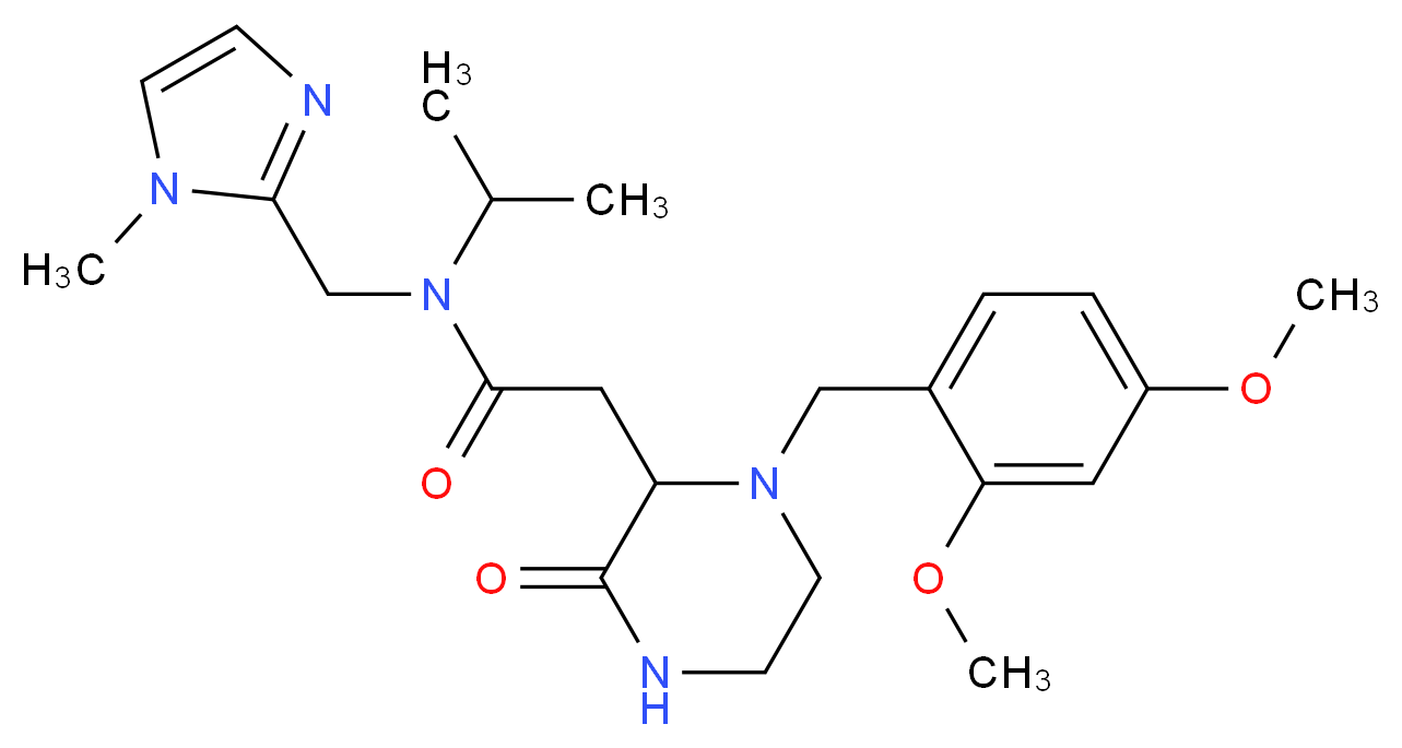 2-[1-(2,4-dimethoxybenzyl)-3-oxo-2-piperazinyl]-N-isopropyl-N-[(1-methyl-1H-imidazol-2-yl)methyl]acetamide_Molecular_structure_CAS_)
