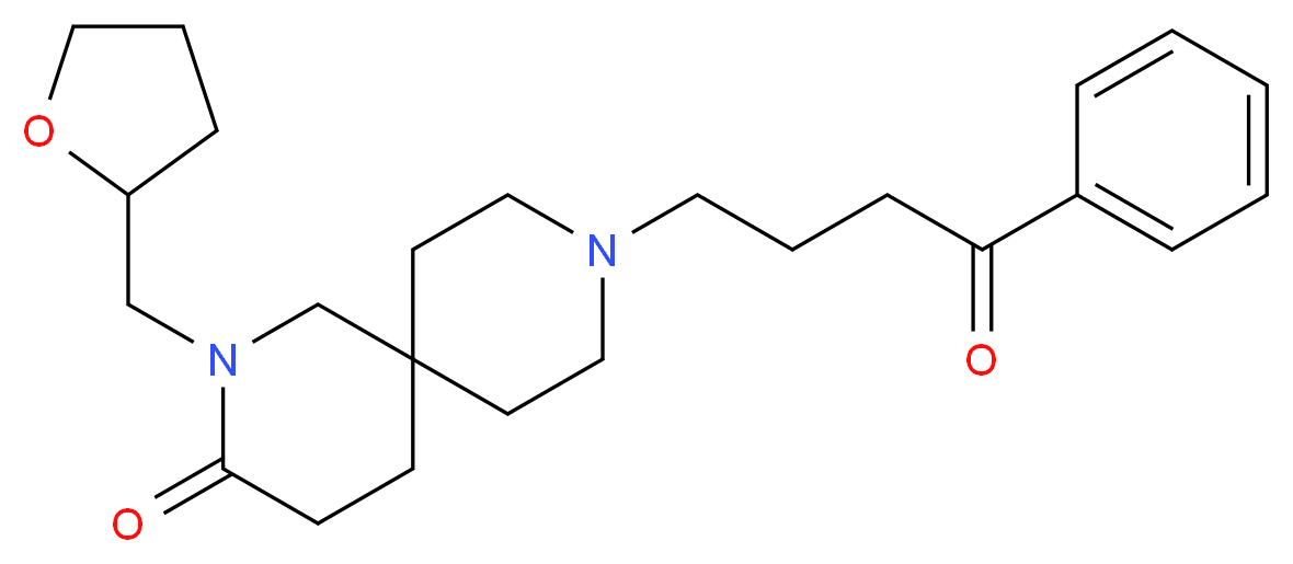9-(4-oxo-4-phenylbutyl)-2-(tetrahydrofuran-2-ylmethyl)-2,9-diazaspiro[5.5]undecan-3-one_Molecular_structure_CAS_)
