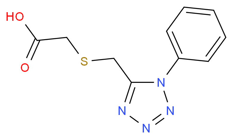 {[(1-phenyl-1H-tetrazol-5-yl)methyl]thio}acetic acid_Molecular_structure_CAS_)