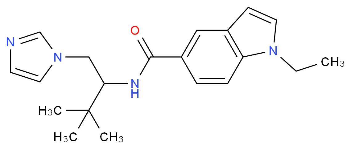 1-ethyl-N-[1-(1H-imidazol-1-ylmethyl)-2,2-dimethylpropyl]-1H-indole-5-carboxamide_Molecular_structure_CAS_)