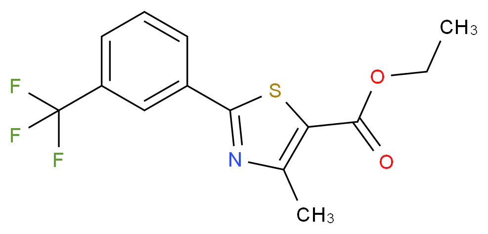Ethyl 4-methyl-2-[3-(trifluoromethyl)phenyl]-1,3-thiazole-5-carboxylate_Molecular_structure_CAS_)
