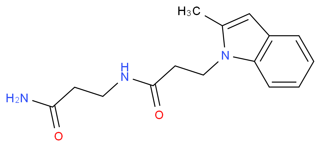 N-(3-amino-3-oxopropyl)-3-(2-methyl-1H-indol-1-yl)propanamide_Molecular_structure_CAS_)