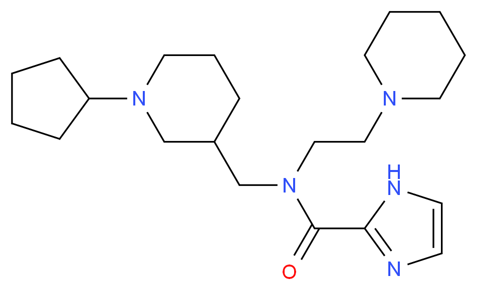 N-[(1-cyclopentylpiperidin-3-yl)methyl]-N-(2-piperidin-1-ylethyl)-1H-imidazole-2-carboxamide_Molecular_structure_CAS_)