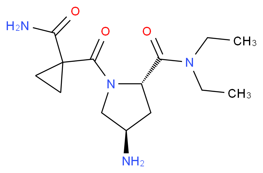 (2S,4R)-4-amino-1-{[1-(aminocarbonyl)cyclopropyl]carbonyl}-N,N-diethylpyrrolidine-2-carboxamide_Molecular_structure_CAS_)