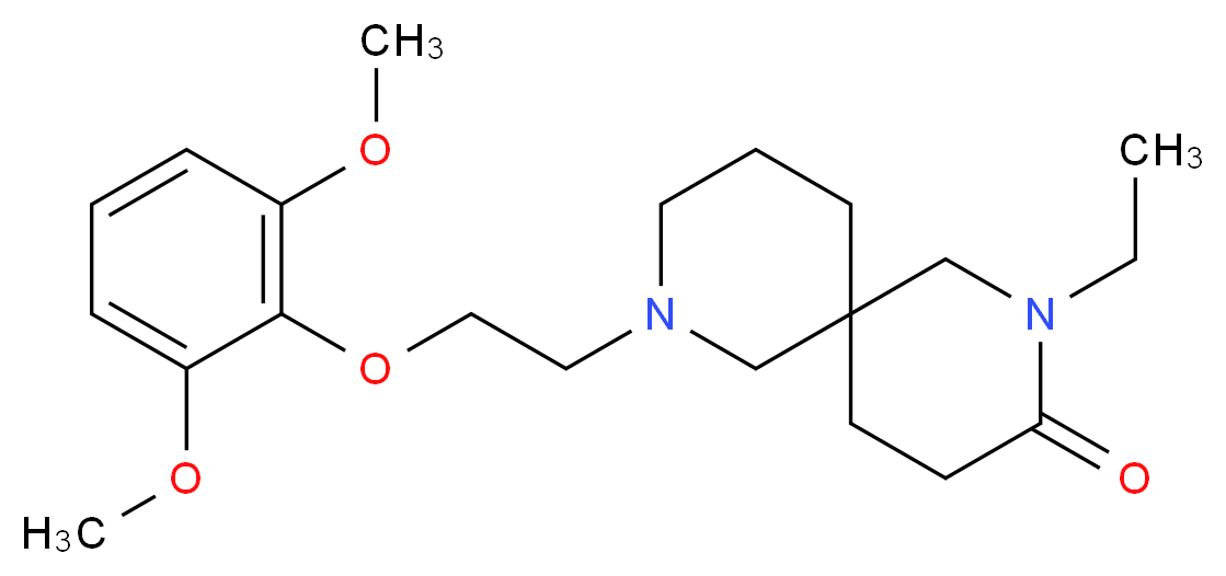 8-[2-(2,6-dimethoxyphenoxy)ethyl]-2-ethyl-2,8-diazaspiro[5.5]undecan-3-one_Molecular_structure_CAS_)