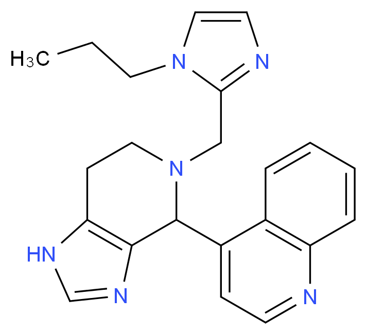 4-{5-[(1-propyl-1H-imidazol-2-yl)methyl]-4,5,6,7-tetrahydro-1H-imidazo[4,5-c]pyridin-4-yl}quinoline_Molecular_structure_CAS_)