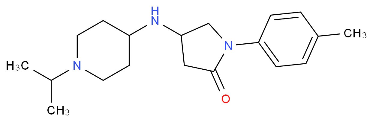 4-[(1-isopropylpiperidin-4-yl)amino]-1-(4-methylphenyl)pyrrolidin-2-one_Molecular_structure_CAS_)