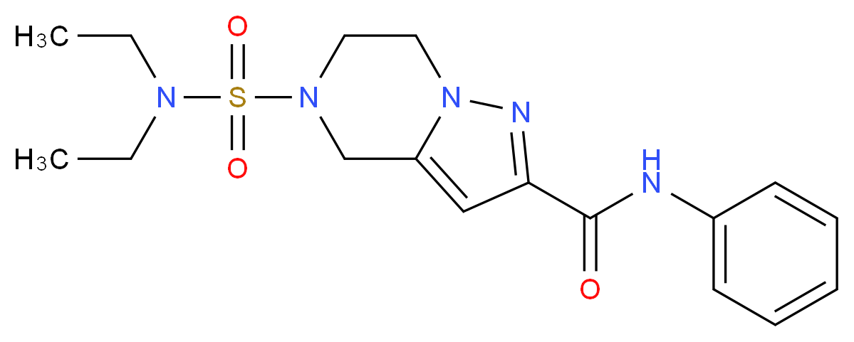 5-[(diethylamino)sulfonyl]-N-phenyl-4,5,6,7-tetrahydropyrazolo[1,5-a]pyrazine-2-carboxamide_Molecular_structure_CAS_)