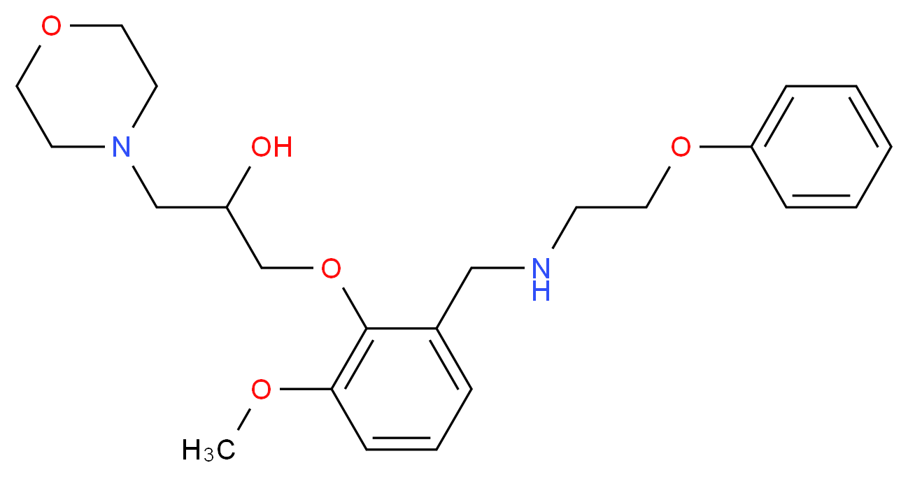 1-(2-methoxy-6-{[(2-phenoxyethyl)amino]methyl}phenoxy)-3-(4-morpholinyl)-2-propanol_Molecular_structure_CAS_)