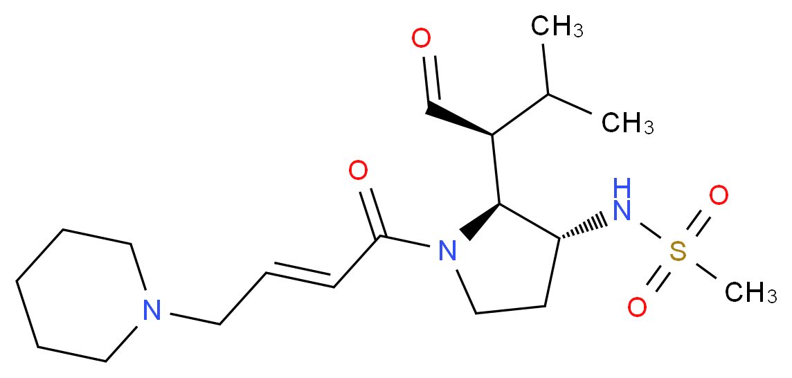 N-[2-(1-Formyl-2-Methyl-Propyl)-1-(4-Piperidin-1-Yl-but-2-Enoyl)-Pyrrolidin-3-Yl]-Methanesulfonamide_Molecular_structure_CAS_)