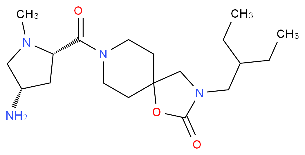 8-[(4S)-4-amino-1-methyl-L-prolyl]-3-(2-ethylbutyl)-1-oxa-3,8-diazaspiro[4.5]decan-2-one_Molecular_structure_CAS_)
