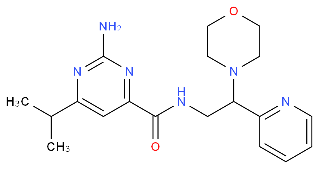 2-amino-6-isopropyl-N-(2-morpholin-4-yl-2-pyridin-2-ylethyl)pyrimidine-4-carboxamide_Molecular_structure_CAS_)