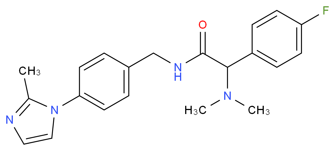2-(dimethylamino)-2-(4-fluorophenyl)-N-[4-(2-methyl-1H-imidazol-1-yl)benzyl]acetamide_Molecular_structure_CAS_)