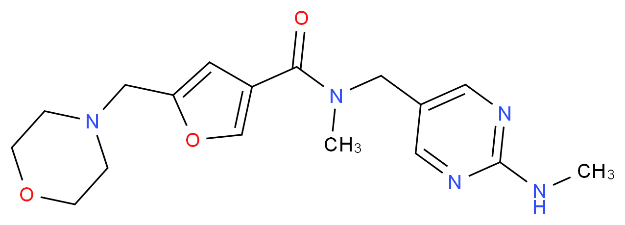 N-methyl-N-{[2-(methylamino)-5-pyrimidinyl]methyl}-5-(4-morpholinylmethyl)-3-furamide_Molecular_structure_CAS_)