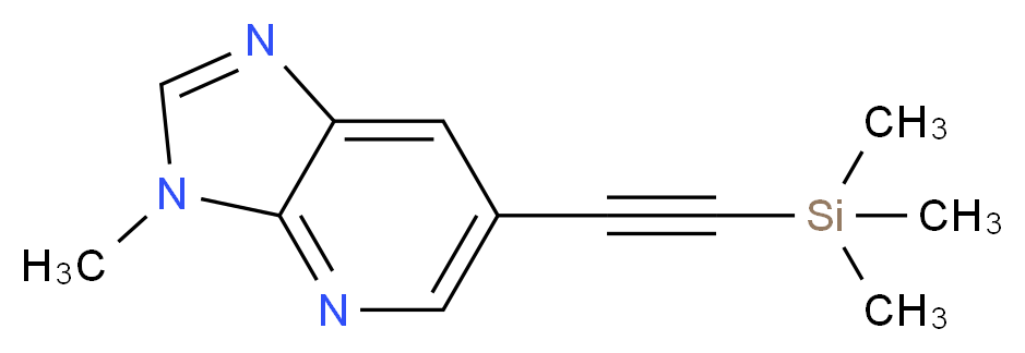 3-Methyl-6-((trimethylsilyl)ethynyl)-3H-imidazo-[4,5-b]pyridine_Molecular_structure_CAS_)