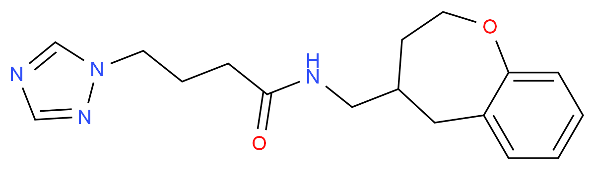 N-(2,3,4,5-tetrahydro-1-benzoxepin-4-ylmethyl)-4-(1H-1,2,4-triazol-1-yl)butanamide_Molecular_structure_CAS_)