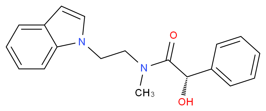 (2S)-2-hydroxy-N-[2-(1H-indol-1-yl)ethyl]-N-methyl-2-phenylacetamide_Molecular_structure_CAS_)