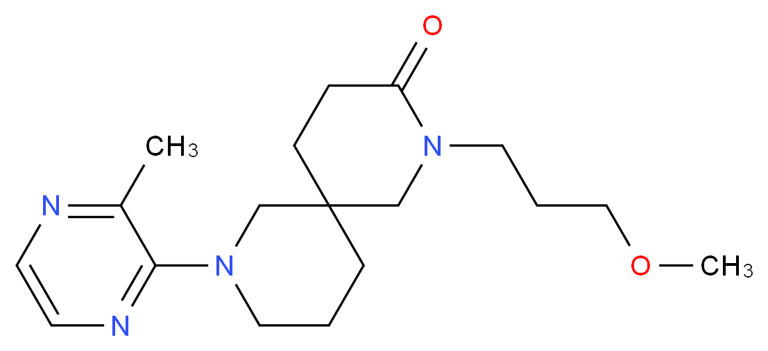2-(3-methoxypropyl)-8-(3-methyl-2-pyrazinyl)-2,8-diazaspiro[5.5]undecan-3-one_Molecular_structure_CAS_)