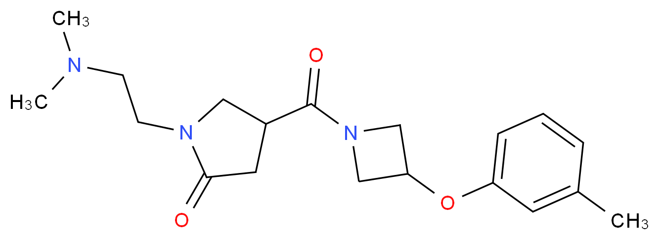 1-[2-(dimethylamino)ethyl]-4-{[3-(3-methylphenoxy)-1-azetidinyl]carbonyl}-2-pyrrolidinone_Molecular_structure_CAS_)