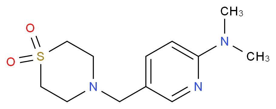 5-[(1,1-dioxidothiomorpholin-4-yl)methyl]-N,N-dimethylpyridin-2-amine_Molecular_structure_CAS_)