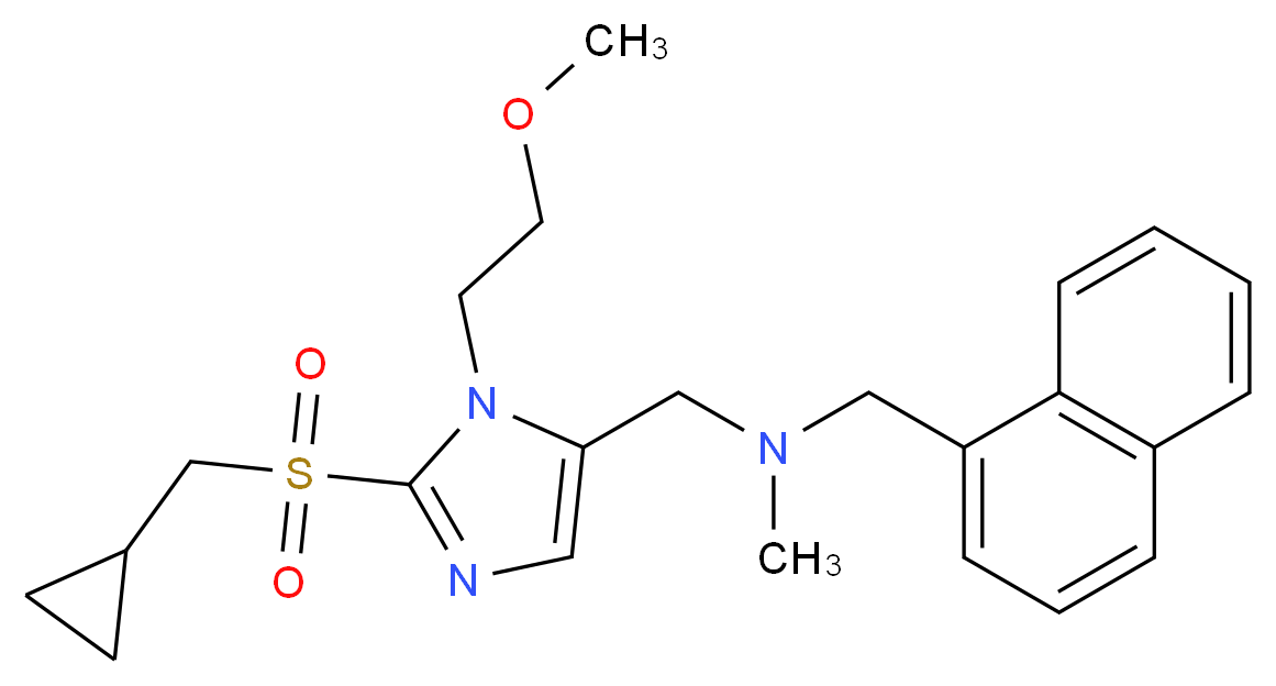 1-[2-[(cyclopropylmethyl)sulfonyl]-1-(2-methoxyethyl)-1H-imidazol-5-yl]-N-methyl-N-(1-naphthylmethyl)methanamine_Molecular_structure_CAS_)