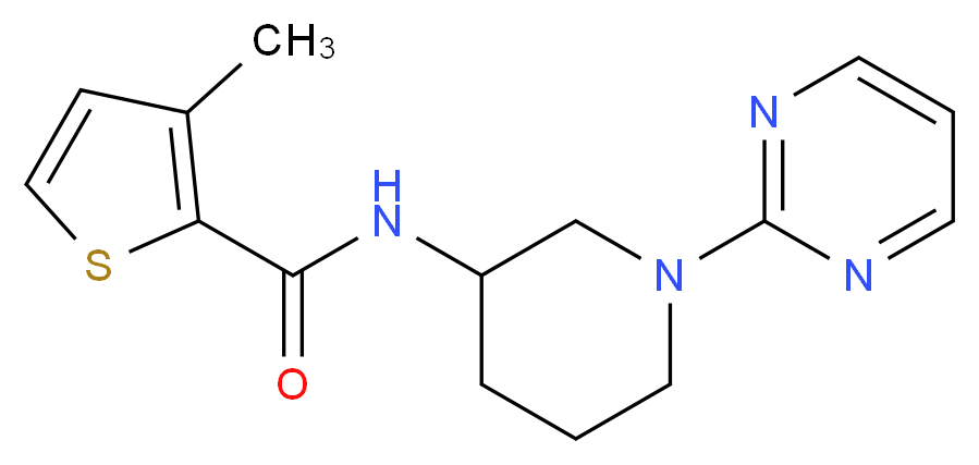3-methyl-N-[1-(2-pyrimidinyl)-3-piperidinyl]-2-thiophenecarboxamide_Molecular_structure_CAS_)