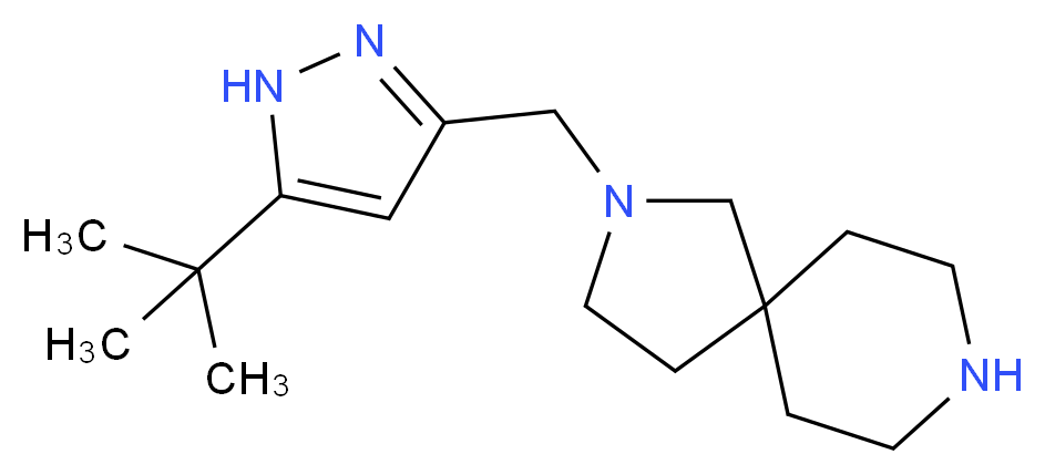 2-[(5-tert-butyl-1H-pyrazol-3-yl)methyl]-2,8-diazaspiro[4.5]decane_Molecular_structure_CAS_)