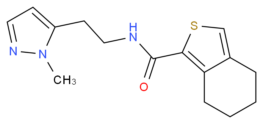 N-[2-(1-methyl-1H-pyrazol-5-yl)ethyl]-4,5,6,7-tetrahydro-2-benzothiophene-1-carboxamide_Molecular_structure_CAS_)