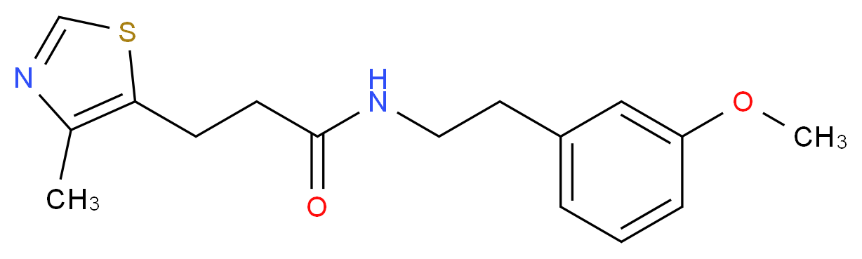 N-[2-(3-methoxyphenyl)ethyl]-3-(4-methyl-1,3-thiazol-5-yl)propanamide_Molecular_structure_CAS_)