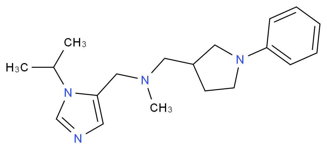 1-(1-isopropyl-1H-imidazol-5-yl)-N-methyl-N-[(1-phenylpyrrolidin-3-yl)methyl]methanamine_Molecular_structure_CAS_)