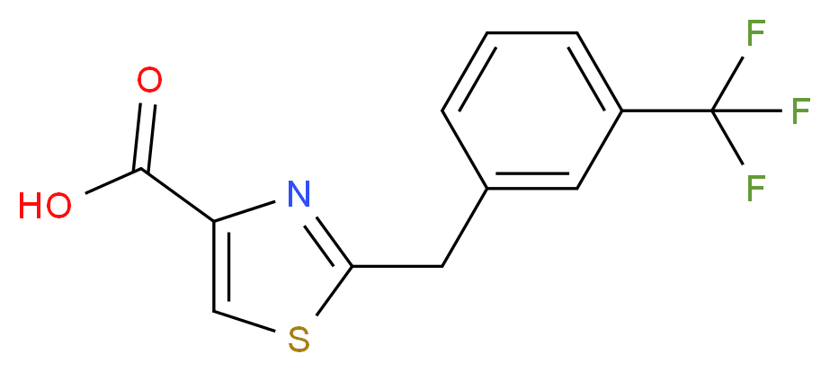 2-[3-(Trifluoromethyl)benzyl]-1,3-thiazole-4-carboxylic acid_Molecular_structure_CAS_)