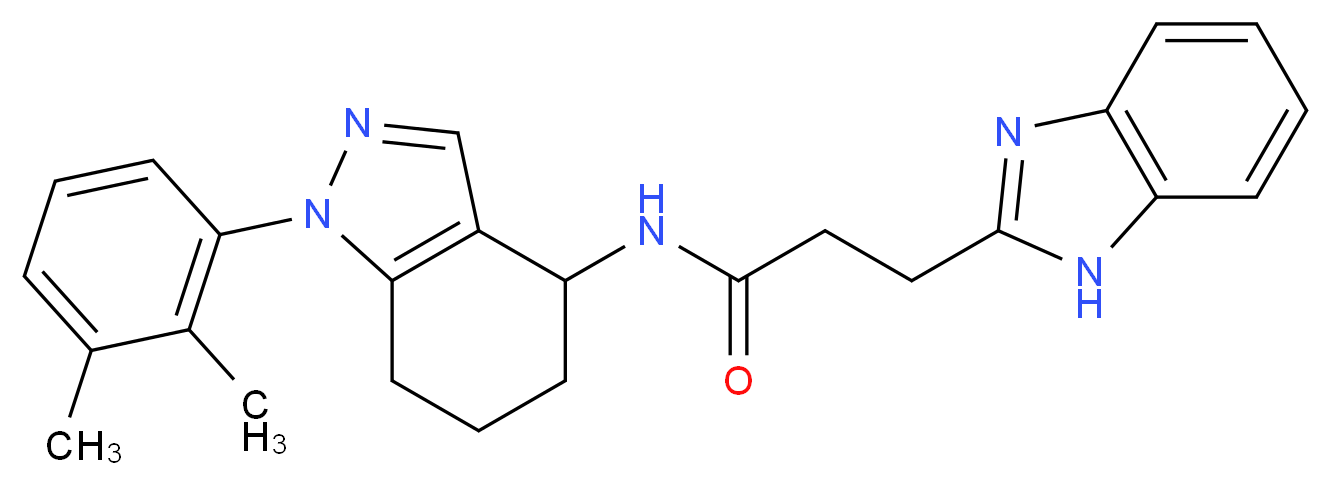 3-(1H-benzimidazol-2-yl)-N-[1-(2,3-dimethylphenyl)-4,5,6,7-tetrahydro-1H-indazol-4-yl]propanamide_Molecular_structure_CAS_)