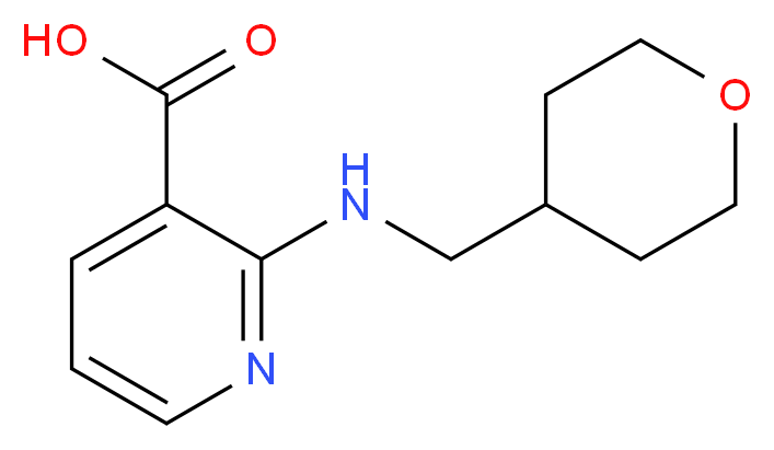 2-[(Tetrahydro-2H-pyran-4-ylmethyl)amino]-nicotinic acid_Molecular_structure_CAS_)