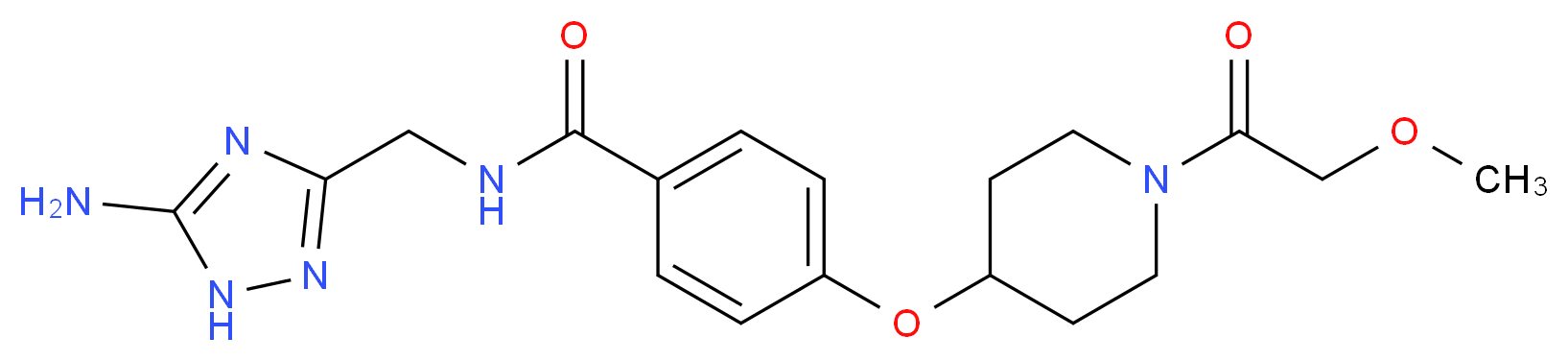 N-[(5-amino-1H-1,2,4-triazol-3-yl)methyl]-4-{[1-(methoxyacetyl)piperidin-4-yl]oxy}benzamide_Molecular_structure_CAS_)