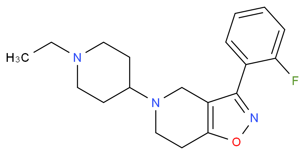 5-(1-ethyl-4-piperidinyl)-3-(2-fluorophenyl)-4,5,6,7-tetrahydroisoxazolo[4,5-c]pyridine_Molecular_structure_CAS_)