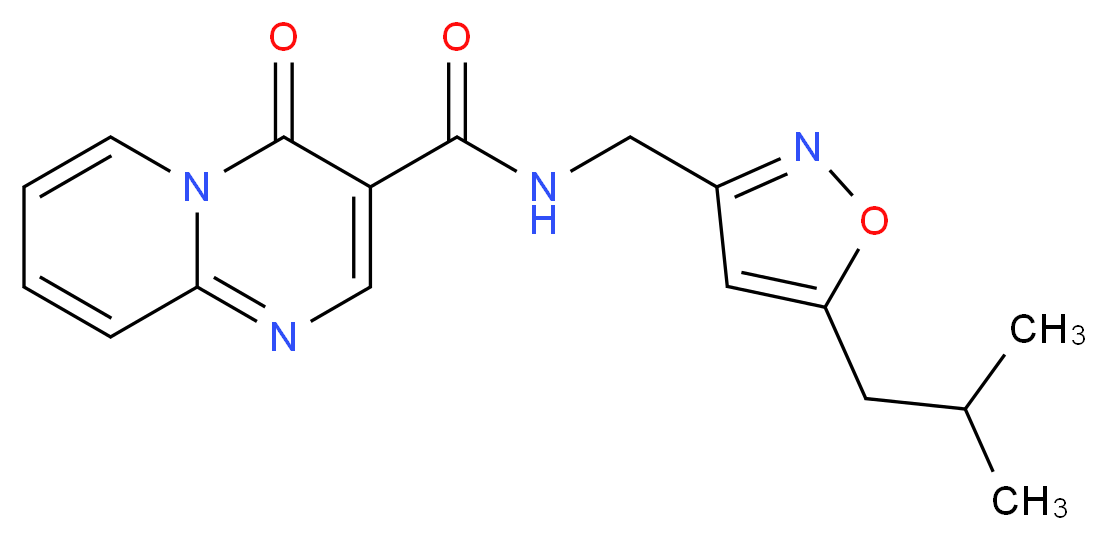 N-[(5-isobutylisoxazol-3-yl)methyl]-4-oxo-4H-pyrido[1,2-a]pyrimidine-3-carboxamide_Molecular_structure_CAS_)