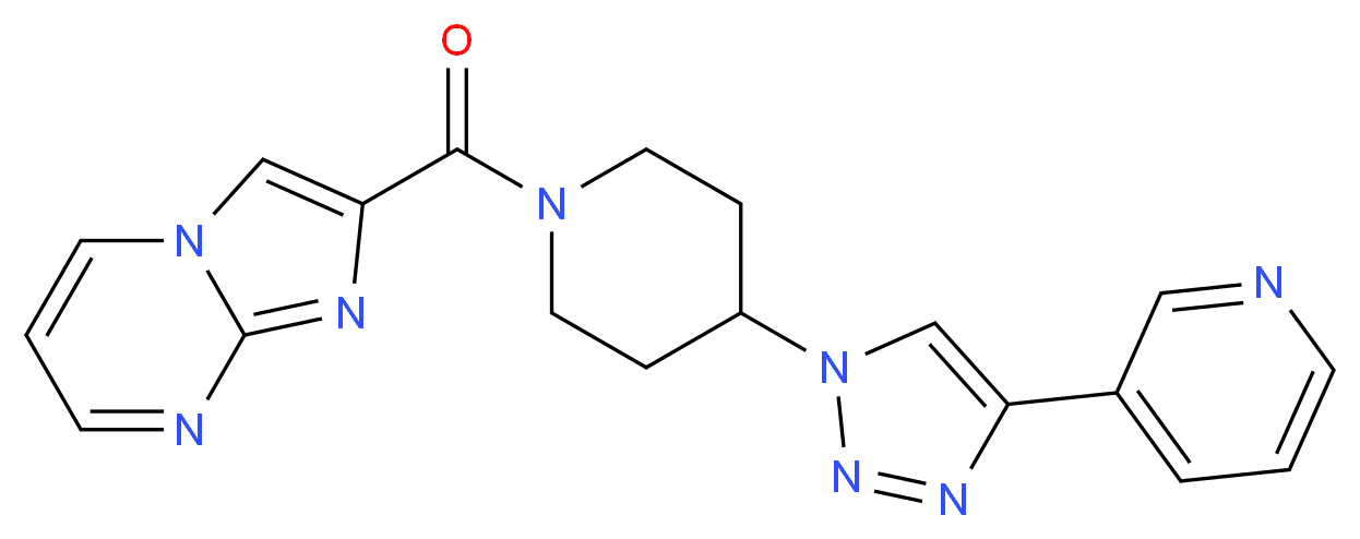 2-{[4-(4-pyridin-3-yl-1H-1,2,3-triazol-1-yl)piperidin-1-yl]carbonyl}imidazo[1,2-a]pyrimidine_Molecular_structure_CAS_)