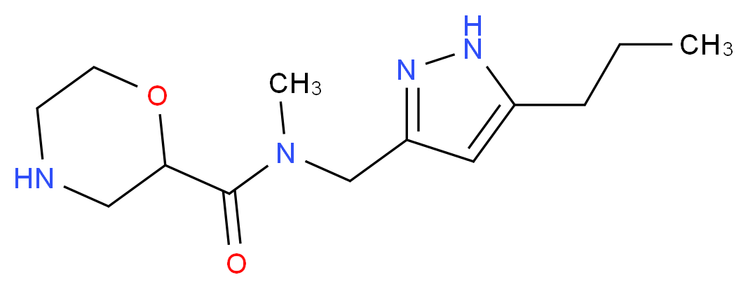 N-methyl-N-[(5-propyl-1H-pyrazol-3-yl)methyl]morpholine-2-carboxamide_Molecular_structure_CAS_)