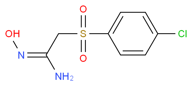 (E)-2-((4-chlorophenyl)sulfonyl)-N'-hydroxyacetimidamide_Molecular_structure_CAS_)