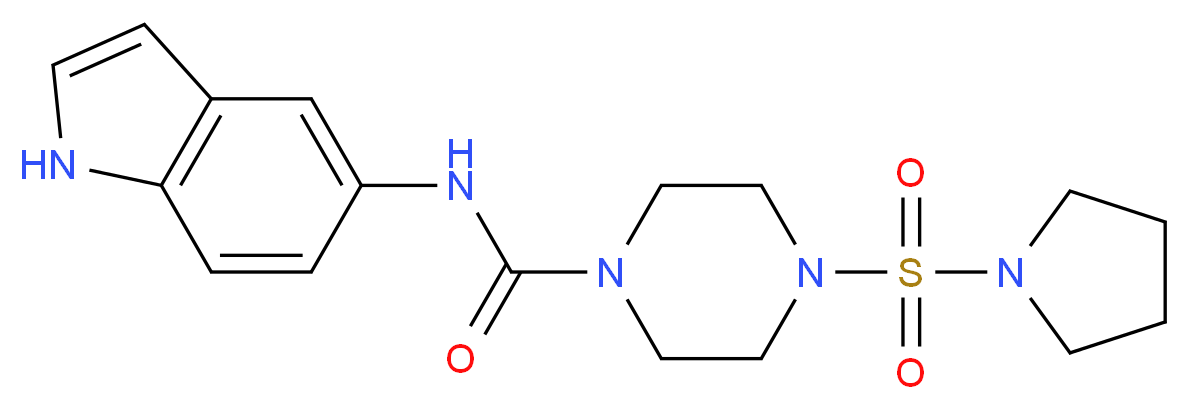 N-1H-indol-5-yl-4-(pyrrolidin-1-ylsulfonyl)piperazine-1-carboxamide_Molecular_structure_CAS_)