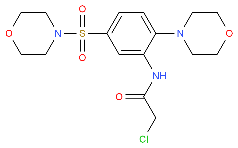 2-Chloro-N-[5-(morpholine-4-sulfonyl)-2-morpholin-4-yl-phenyl]-acetamide_Molecular_structure_CAS_)